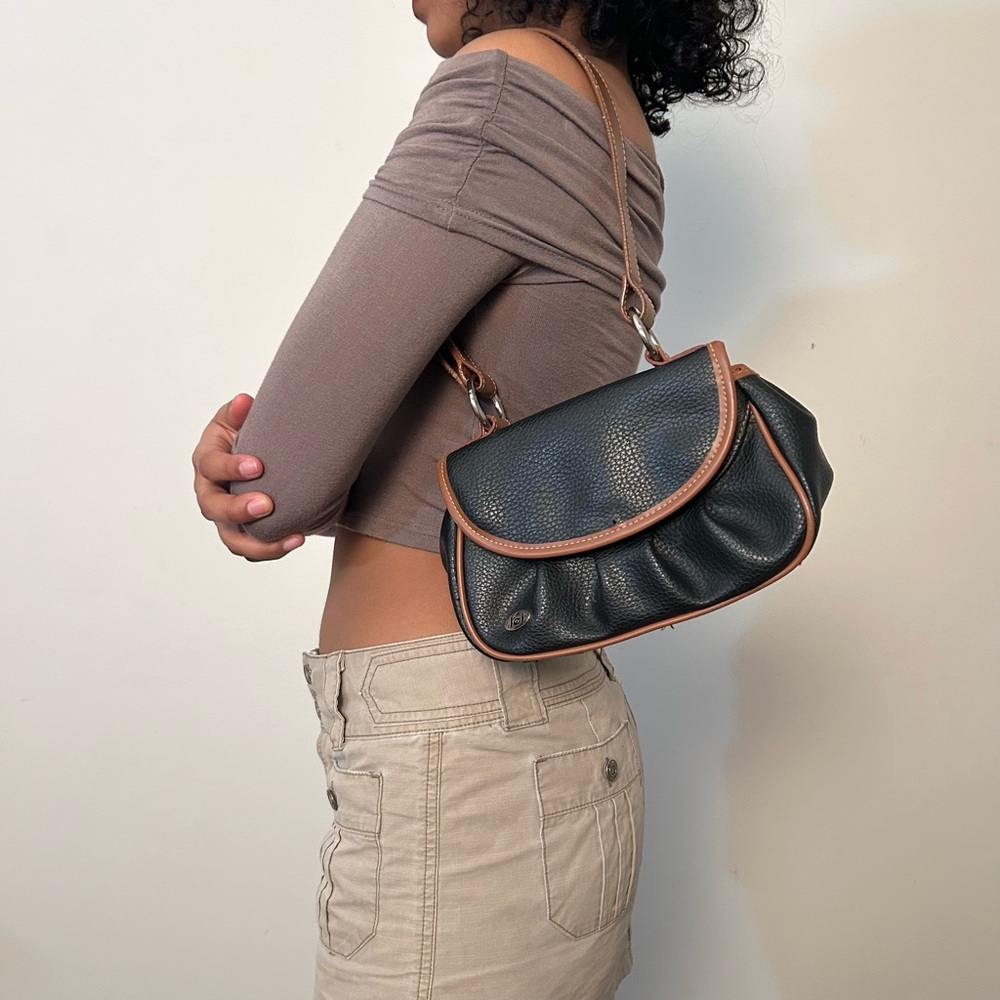 Black and brown shoulder bag